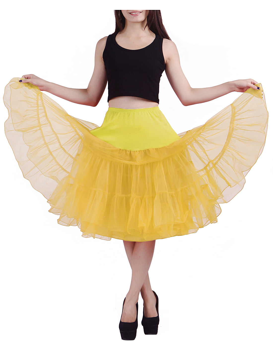 HDE Women's Petticoat Vintage Slip Rockabilly Swing Dress Underskirt ...