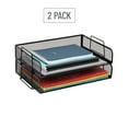 thumbnail image 5 of Mind Reader Stackable Paper Tray, Desktop Organizer, File Storage, Office, Metal, 2 Pcs., Silver, 5 of 10