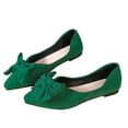 thumbnail image 6 of Wowcloth Women's Fashion Casual Flats – Solid Color Bow Decoration Pointed-Toe Slip-On with Suede Upper & Low Heel for Office Work Shoes, 6 of 7