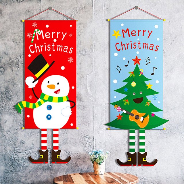 Decor Merry Christmas Letter Design Hanging Pendant Home Hotel Ornament