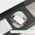 thumbnail image 3 of TRAHOO-Small Mouse Pad 6.6 Inch, Takes up Wrist and Mouse Space, Waterproof Compact Mini Mouse Mat for Laptop Computer Wireless Mouse Keyboard Home Office Travel,Gray Gold Marble, 3 of 4