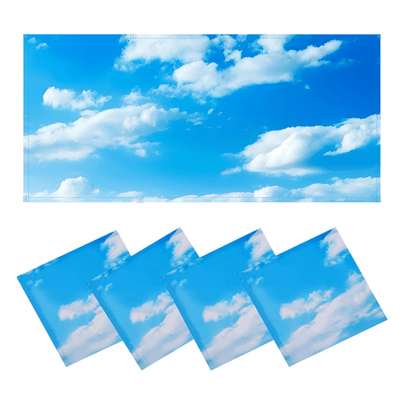 4 Pcs Fluorescent Light Covers,Light Covers for Ceiling Lights Classroom, Magnetic Light Filters for Office Blue,4 Pcs * Fluorescent Light Covers,Blue