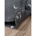 thumbnail image 6 of Qiylii Baby Boy Girls Fall Clothes Set, Moon Printed Pattern Romper and Drawstring Pants, 6 of 9