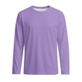 thumbnail image 6 of WTOBBY Men's Round Neck Raglan Long Sleeve T-Shirt Top Casual Everyday Shirt for Men in Comfortable Lightweight Design,Light Purple 2XL, 6 of 6