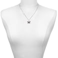 thumbnail image 2 of Delight Jewelry Silver-tone Small Antiqued Crystal Butterfly - Silvertone Class of 2026 Delicate Bar Necklace, 18.75", 2 of 4
