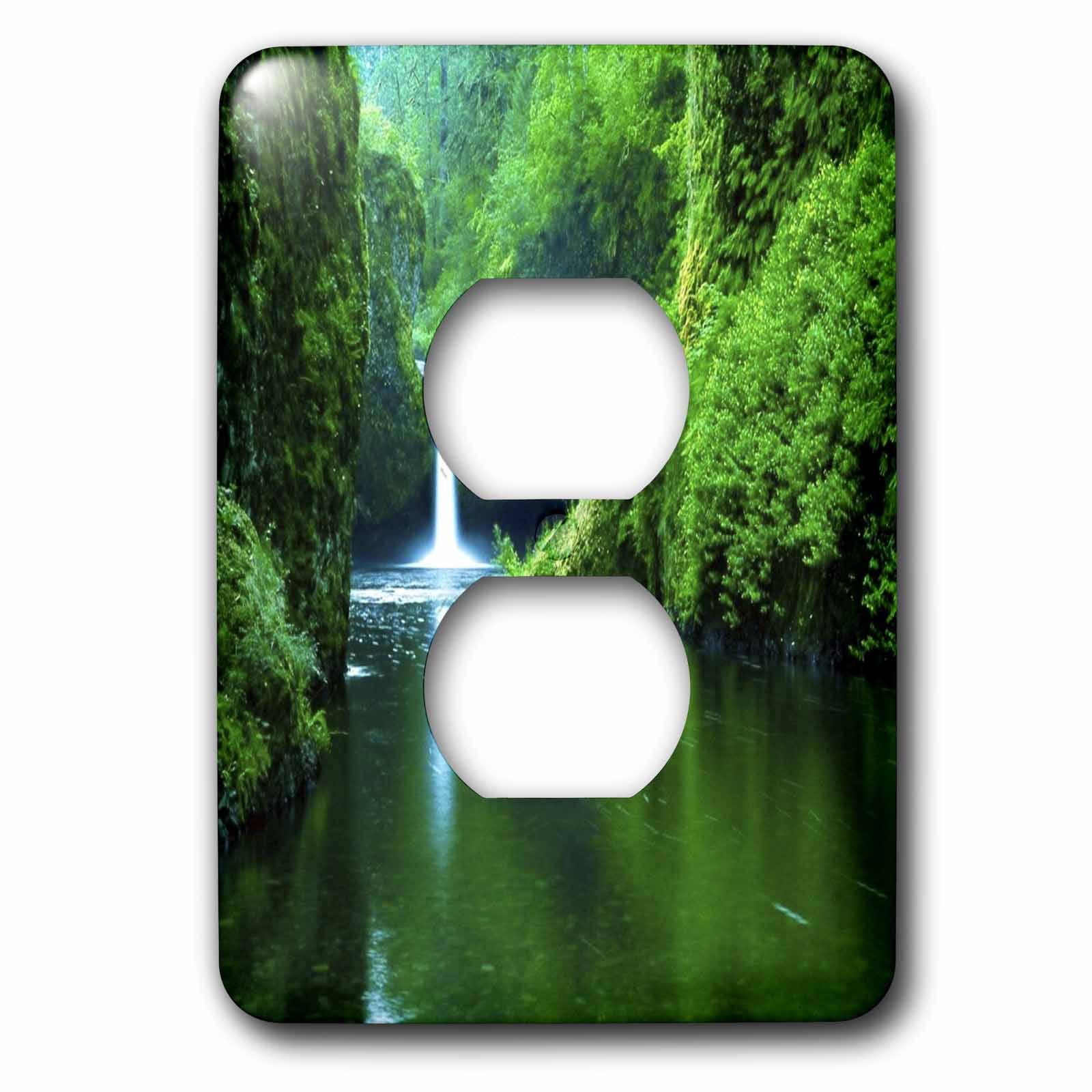 Toketee Waterfall and Basalt Formation 2 Plug Outlet Cover Oregon 3dRose lsp_205962_6USA