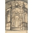 thumbnail image 2 of Giovanni Battista Natali III 11x14 Black Ornate Wood Framed Double Matted Museum Art Print Titled: Design for a Stage Set (1698-1765), 2 of 5