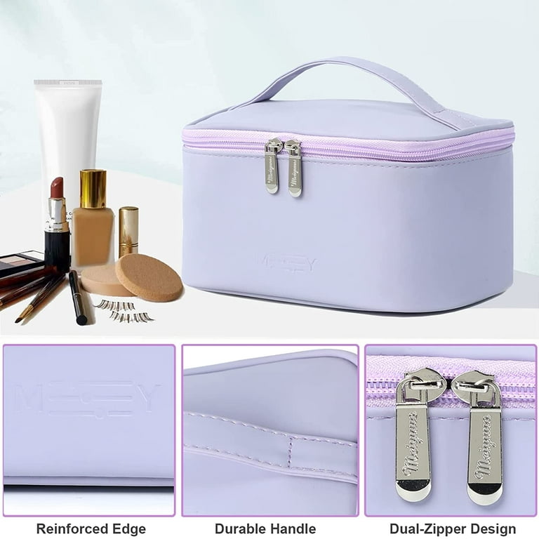 Cute Makeup Bag Small Travel Cosmetic Bags for Women Waterproof Organizer  Purple
