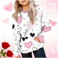 thumbnail image 2 of Atogsazn Kids Girls Valentine's Day Hoodies Children Casual Oversized Long Sleeve Pullover Sweatshirts Outfit Tops Clothing Pink 5-6 Years Fashion, 2 of 6
