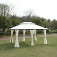 thumbnail image 4 of Yardi Yarda 13x10 Outdoor Patio Gazebo Canopy Tent with Ventilatedof and Mosquito Net(Detachable Mesh Screen On All Sides), Beige, 4 of 15