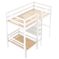 thumbnail image 7 of Veryke Twin Over Full Wood Folding Loft Bunk Bed with Corner Desk, Convertible to Square Seat, 7 of 7