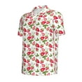 thumbnail image 2 of Balery Strawberry1 Printed Men’s Short Sleeve Polo Shirt, Midweight Men's Shirt,Golf Polo shirts -Medium, 2 of 9