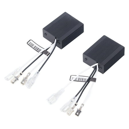 

Fyydes 2Pcs LED Canbus Decoder Headlight Bulb Light Error Canceller Accessory Set Kit C14 H1 LED Bulb Decoder