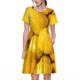 thumbnail image 1 of Balery Ripe Yellow Lemon Vestidos sueltos de manga corta para mujer, vestidos de verano 2025, vestidos casuales de corte A con vuelo., 1 of 6