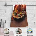 thumbnail image 3 of Coolnut Happy Thanksgiving Hand Towels 2 PCS, Ultra Soft and Highly Absorbent, 3D Pumpkins Turkey Decorative Fingertip Towel for Home, Bathroom, Kitchen, 28.3"x14.4", 3 of 4