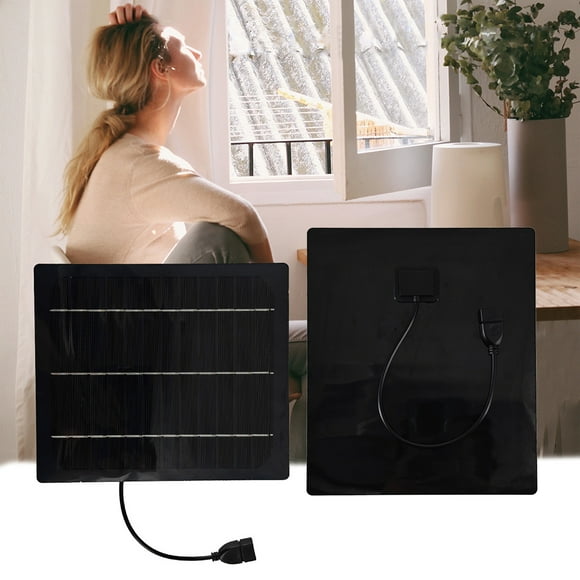 Ventilador de panel solar, ventilador solar portátil, cargador solar, ventilador de camping con energía solar, ventilador de escritorio para acampar al aire libre, senderismo, pesca, viajes