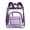Purple, variant on MuXiKeJi Clothes Clear Backpacks for School, Large Heavy Duty Bookbag, See Through Transparent Back Pack for Work Sport Travel - Leopard Pink