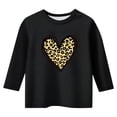 thumbnail image 4 of AWZXDE Girls Valentine Day Print Fashion Crew Neck 3/4 Sleeve Casual T Shirt Top For Holiday And cute tops Black，9-10 Years, 4 of 4