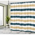 thumbnail image 5 of Ambesonne Striped Shower Curtain, Navy Blue Beige Brush, 69"Wx75"L, Petrol Blue White Beige, 5 of 5