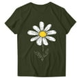 thumbnail image 3 of Hvot&aat Sunflower Graphic Top for Women Cute Printed T-shirt Casual Short Sleeve Round Neck Loose Fit Blouse, 3 of 3