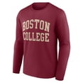 thumbnail image 2 of Men's Maroon Boston College Eagles Basic Arch Long Sleeve T-Shirt, 2 of 3