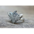 thumbnail image 3 of SSD_Deaths Head Moth Ring Sterling Silver Insect Ring Statement Ring Moth Ring, 3 of 10