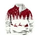 thumbnail image 2 of Ceisia Warm Fleece-Lined Mens Loose Fit Christmas Print Half-Zip Stand Collar Sweatshirt Gifts, 2 of 6
