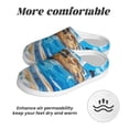 thumbnail image 6 of Disketp Greek Island Windmills Painting Women's Men's Slippers Plush Slip-On House Slipper for Winter Indoor Soft Cushion Non-slip Fluffy Slides Slippers-35/36, 6 of 7