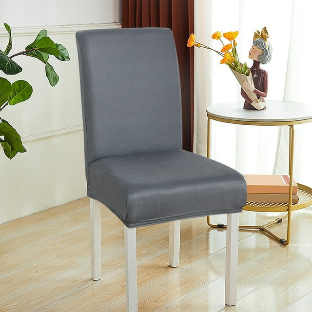 Fundas De Silla De Poliéster 1-Piece Stretch Chair Slipcover for Dining Room Kitchen Seat Protector Nylon Spandex Fabric Washable Full Cover Elastic Design for Wedding Banquet Decor JASKFLY