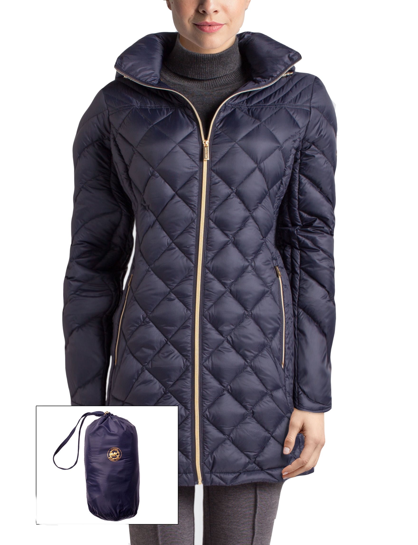 michael kors true navy coat