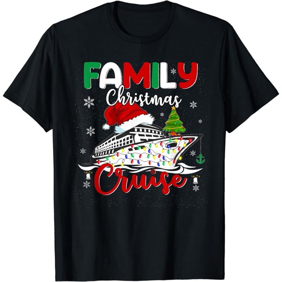 Merry Cruisemas Family Cruise Christmas 2023 Funny Boat Trip T-Shirt
