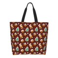 thumbnail image 1 of Easygdp Christmas Gingerbread Bolsas Tote para Mujer, Bolsos de Hombro para Viaje, Bolsos de Mano de Gran Capacidad para Compras y Trabajo, 1 of 8