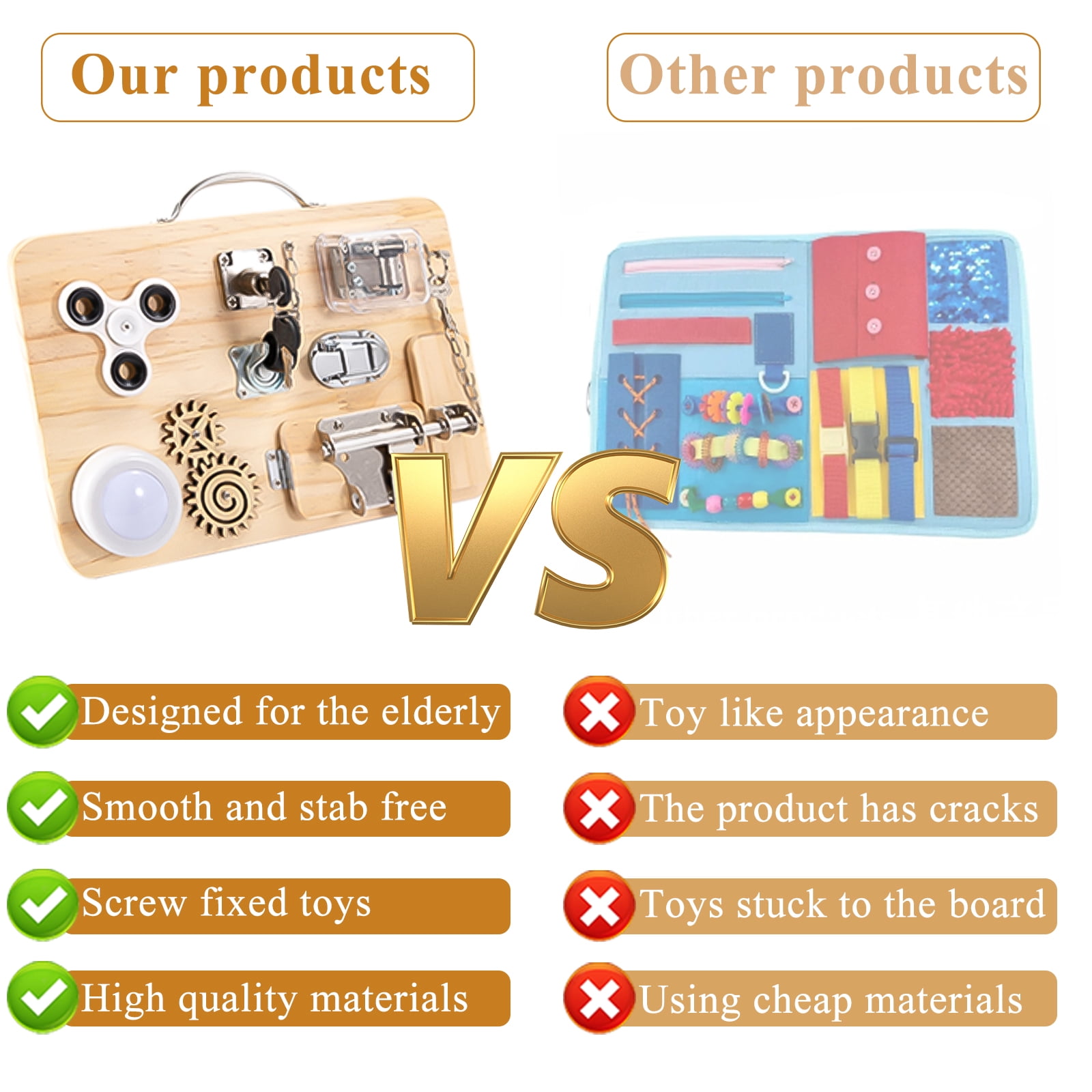 YXMEIGUO Fidget Busy Board for Adults, Dementia Activities for Seniors, Alzheimers Activities for Dementia Patients,Alzheimers Products Toys