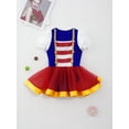 thumbnail image 6 of MSemis Kids Girls Ballet Dance Leotard Dress Ringmaster Cosplay Costume Mesh Tutu Skirt Red 16, 6 of 8