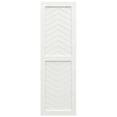 thumbnail image 5 of Ekena Millwork 18"W x 55"H True Fit PVC Two Panel Chevron Modern Style Fixed Mount Shutters, Unfinished (Per Pair - Hardware Not Included), 5 of 9