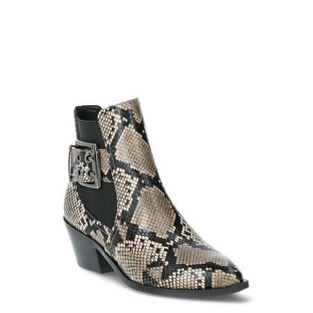 

Scoop Women’s Faux Leather Moto Buckle Ankle Booties