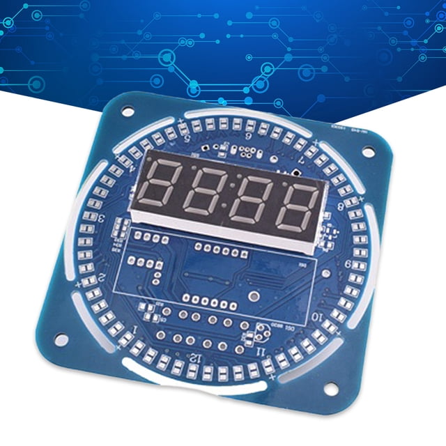 DS1302 Pantalla LED de temperatura 5V Módulo de reloj electrónico Kit de bricolaje (piezas)