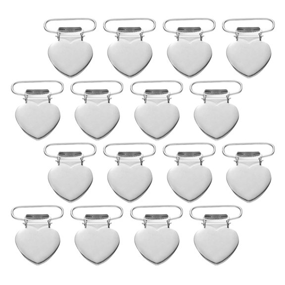 PTOOTP 40Pcs Plated Silver Adjustable Metal Bib Fasteners Clips Quick Release for Suspenders Overalls Pants