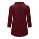 thumbnail image 4 of Camisas Para Mujer de Talla Grande, Informal, Holgada, Con Cuello en V, Camiseta de Color Sólido Odeerbi ODB129961, 4 of 7