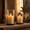 Black, variant on KEAWIS Hurricane Candle Holders Set of 2 with Glass Sleeves and 3 Point Ball Base for 3 Inch Pillar Candles Fireplace Mantel Dining Table Farmhouse Decor