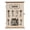 Black Pattern, variant on Wooden Wall Key Cabinet with Mail Slot Bucolic Home Organizers Space Saving Design Natural Finish Concealed Storage Compartment for Entryway