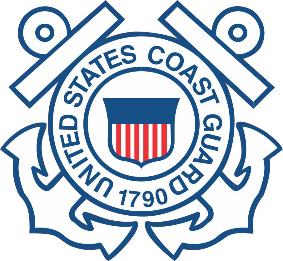 United States Coast Guard USA Decal For Full Size Football Helmet Free Shipping 