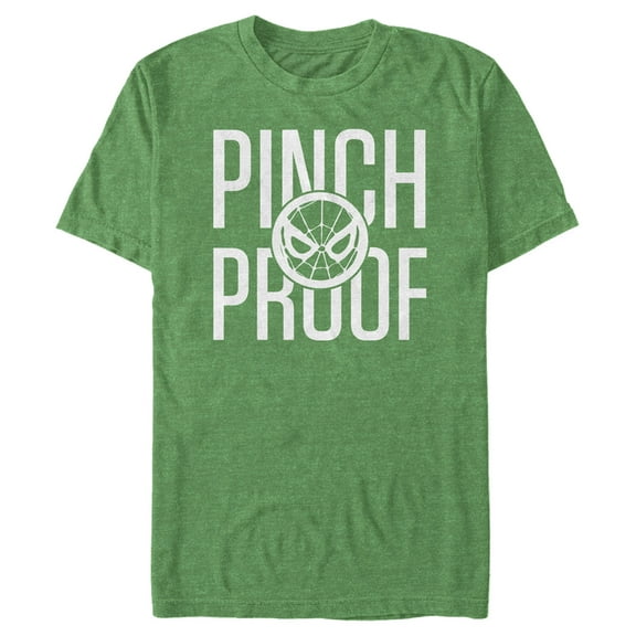 Men's Marvel St. Patrick's Day Spider-Man Pinch Proof  Graphic Tee Kelly Heather Small