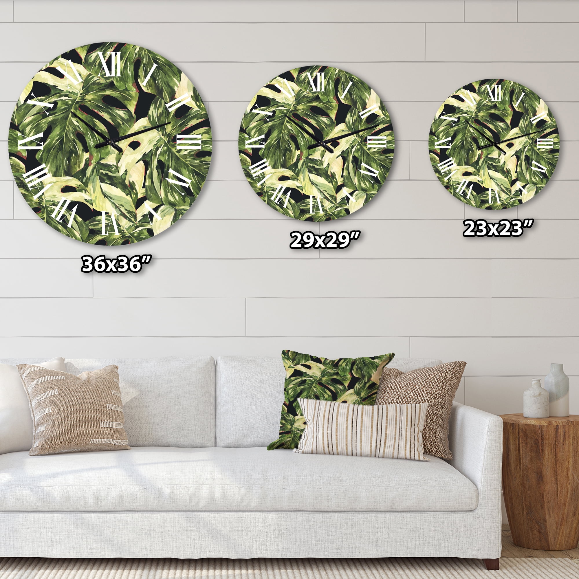 Designart 1 in Quartz Tropical Wall Clock
