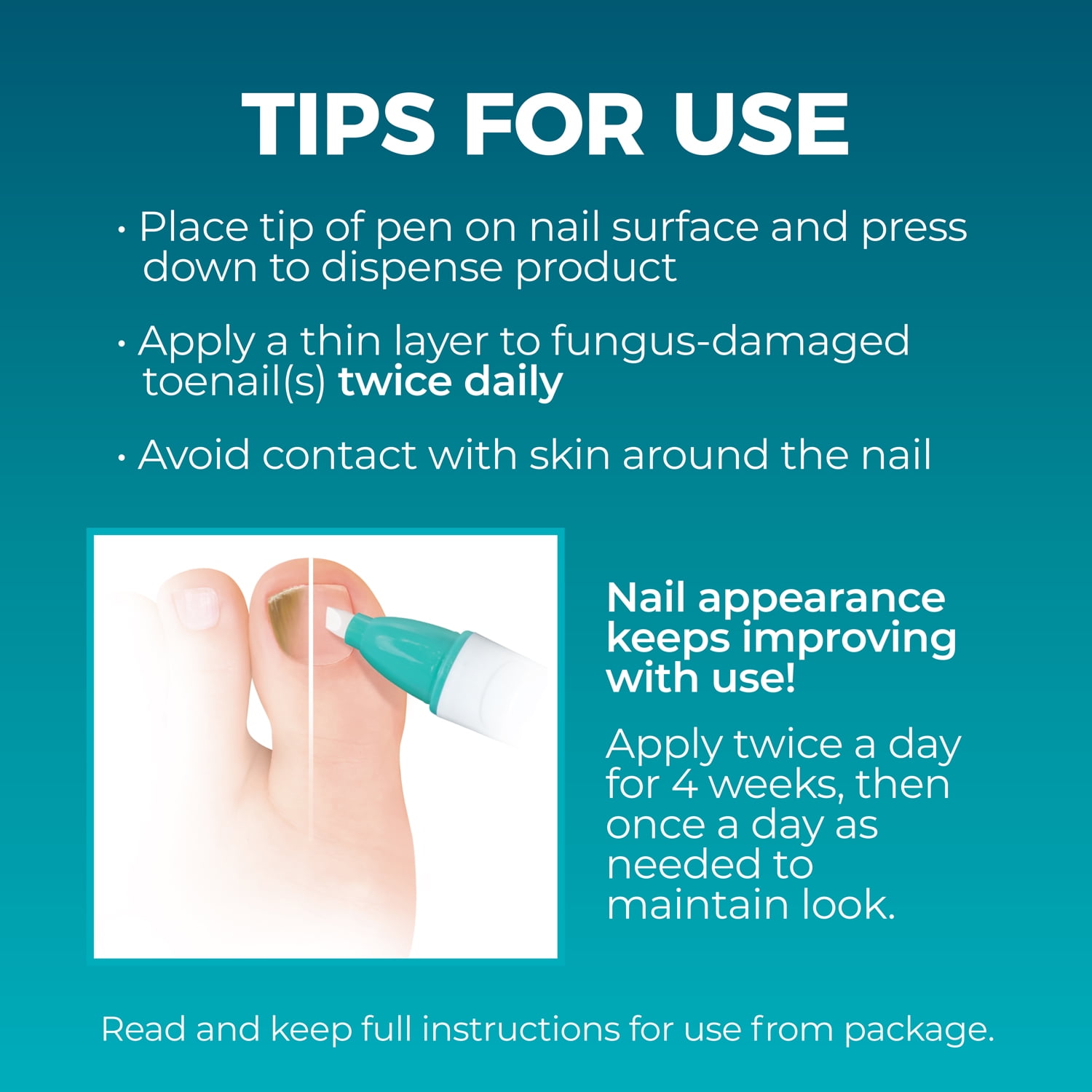 (3 pack) Opti-Nail Fungal Toenail Renewal Pen, 0.125 oz, Nail Fungus Treatment For Toenail, Starts Improving Nail Appearance In Just 2 Days