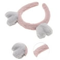 thumbnail image 3 of Unique Bargains 1 Pc Classic Cute Plush Animal Headbands for Women 7.87"x8.46"x0.79" Pink Gray, 3 of 3