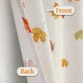 thumbnail image 6 of Fall Kitchen Valance Curtains, Thanksgiving Valances for Windows Pumpkins Tab Top Short Curtains Window Treatment, Maple Leaves Window Valances Rod Pocket Panels for RV Bedroom Room Cafe 52"x18", 6 of 6