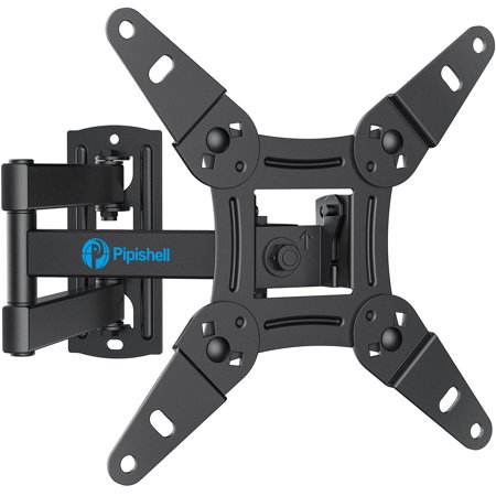Full Motion TV Monitor Wall Mount Bracket Articulating Arms Swivels Tilts Extension Rotation for Most 13-42 inch LED LCD Flat Curved Screen TVs Monitors, Max 200x200mm up to 44lbs