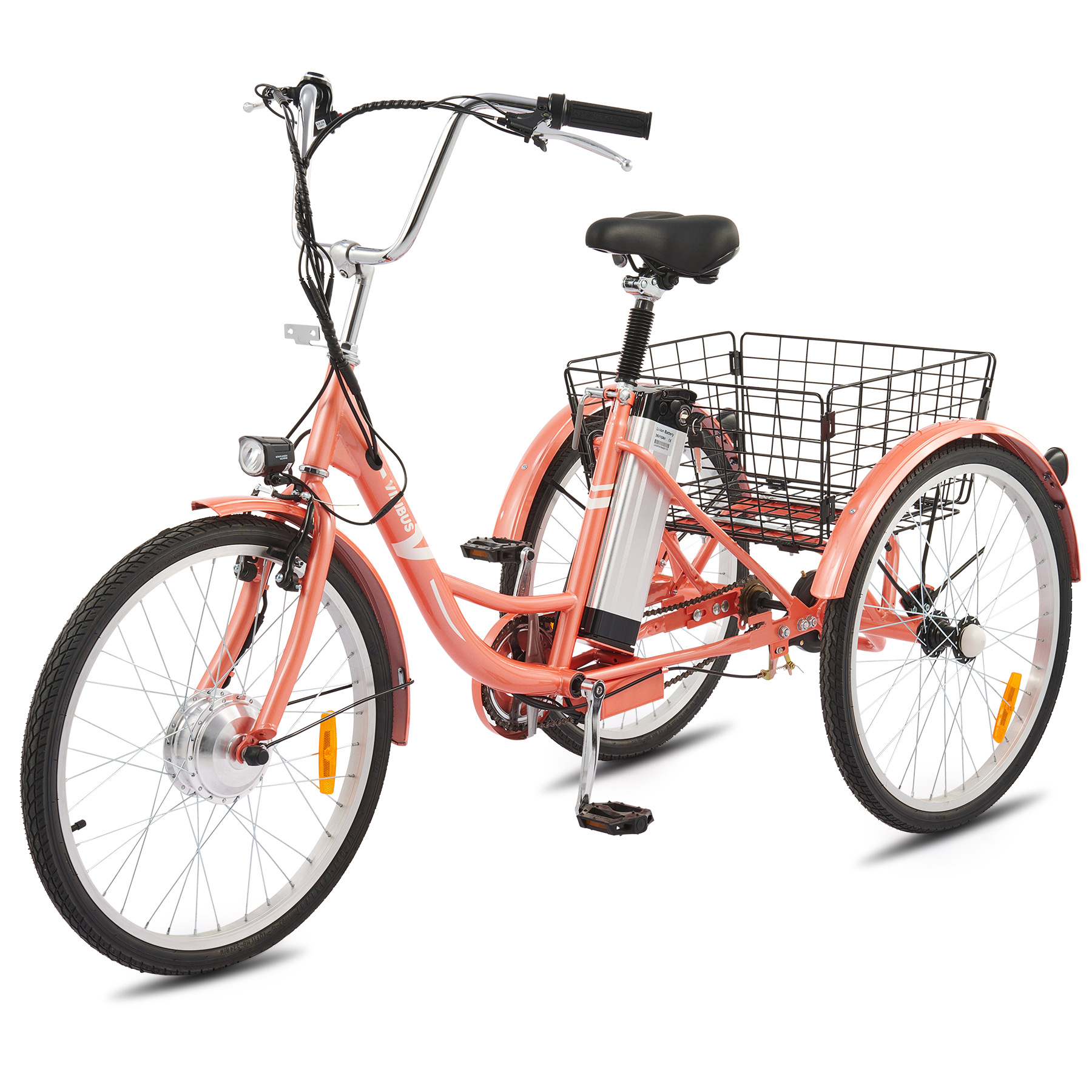 Viribus 24" Electric Tricycle for Adults 3 Wheel Electric Bike 250W