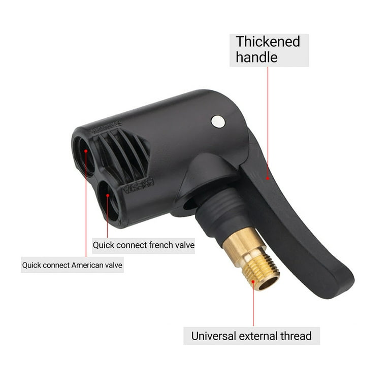 Inflator Pump Head Leakproof Direct Replacement 2 in 1 Presta Schrader Compatible Car Tyre Inflator Connector for Bicycle Walmart